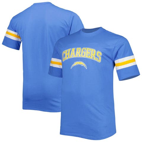 Men's Powder Blue Los Angeles Chargers Big & Tall Arm Stripe T-Shirt