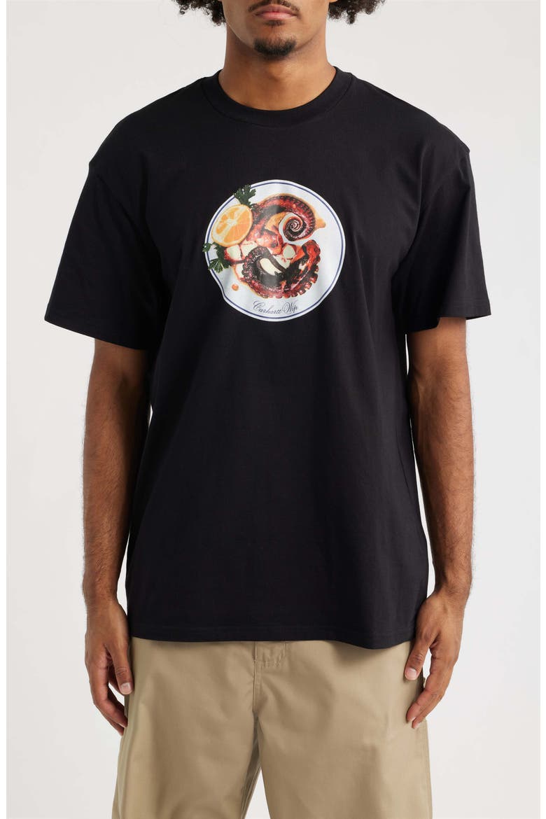 Octopus Organic Cotton Graphic T-Shirt, Main, color, BLACK