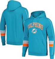 STARTER Men's Starter Aqua Miami Dolphins Captain Pullover Hoodie