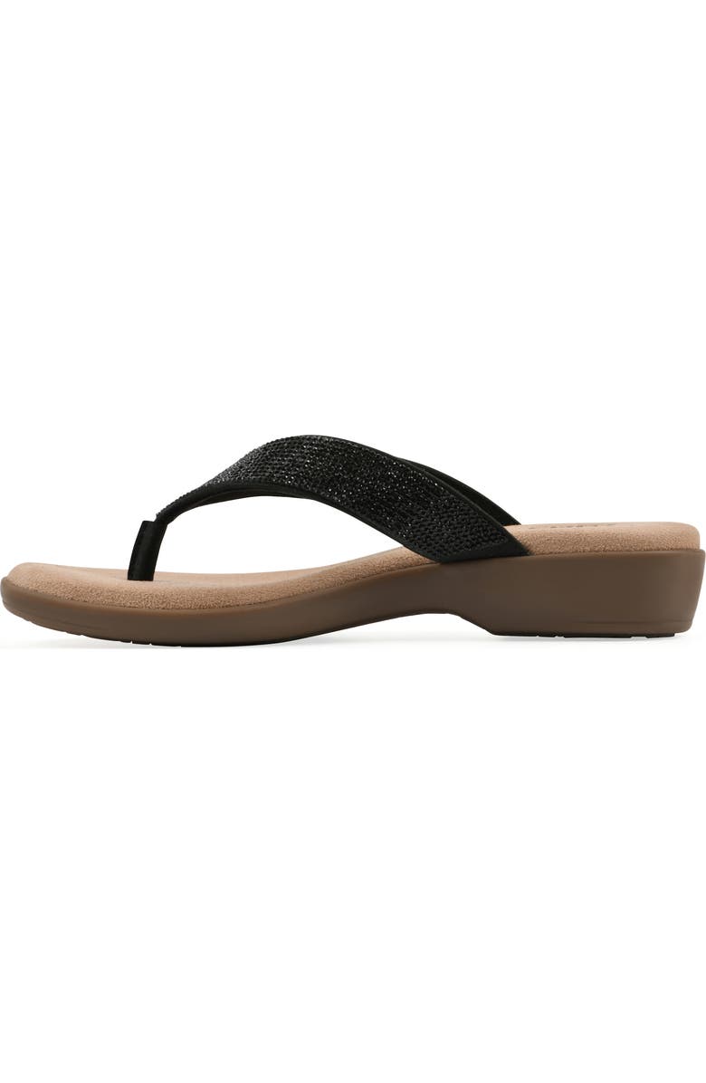 CLIFFS BY WHITE MOUNTAIN Becharm Sandal, Alternate, color, Black Fabric