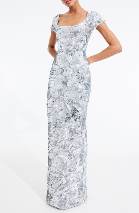 Danny Sequin Column Gown