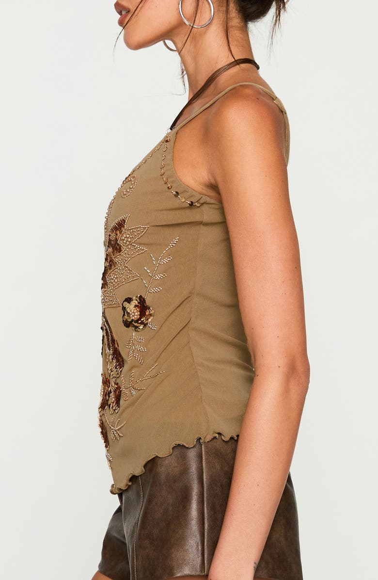 Princess Polly Start of Summer Sequin Camisole, Alternate, color, Brown