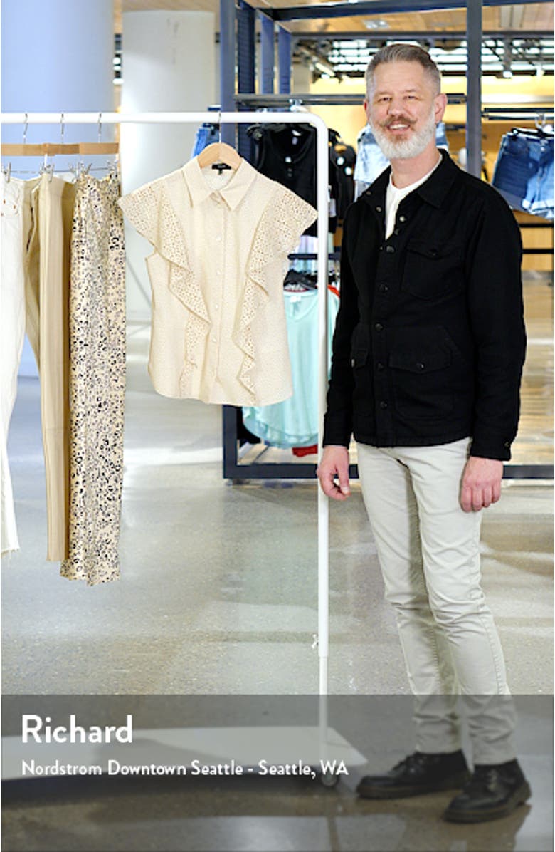 Nova Flutter Sleeve Eyelet Cotton Blouse, sales video thumbnail