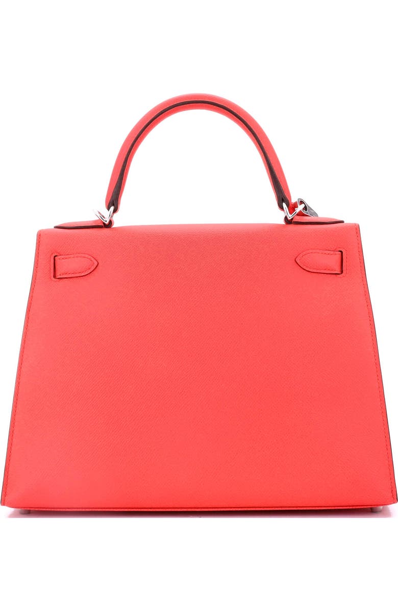 Pre-Owned Hermes Kelly Handbag Pink Epsom with Palladium Hardware 28, Alternate, color, Rose Texas