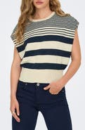 Only Mia Stripe Cap Sleeve Knit Top