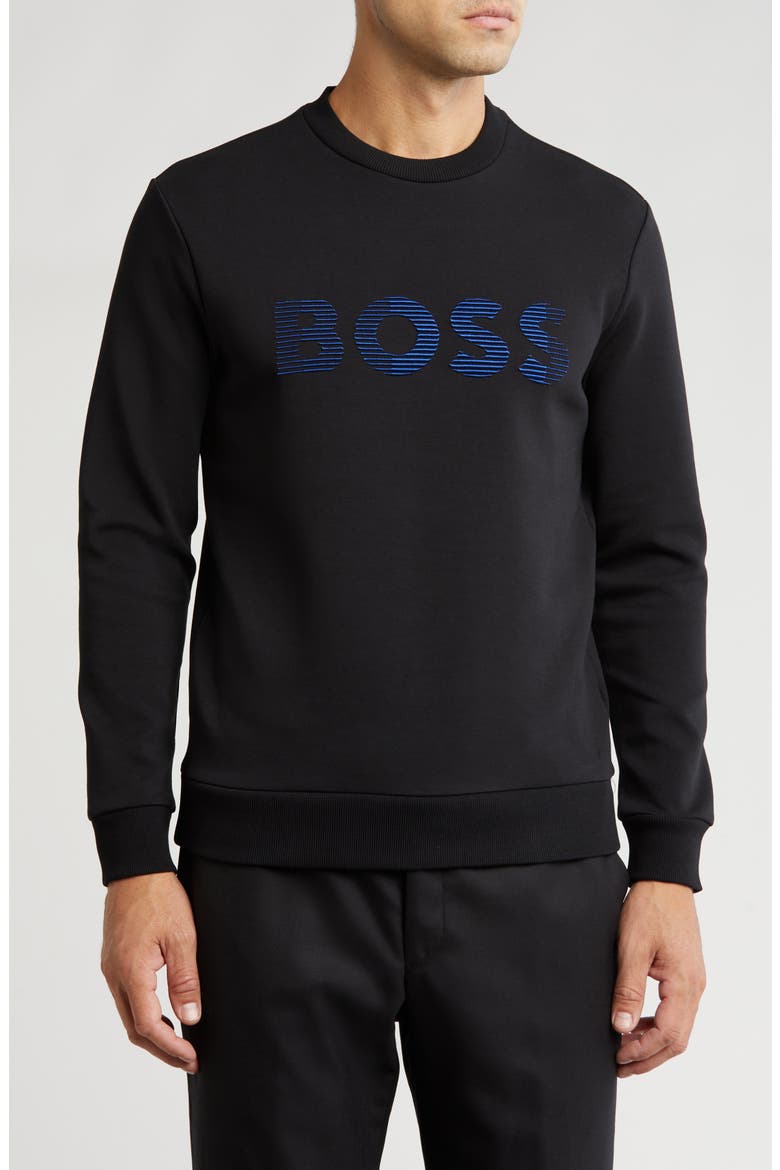Salbo Crewneck Sweatshirt, Main, color, BLACK