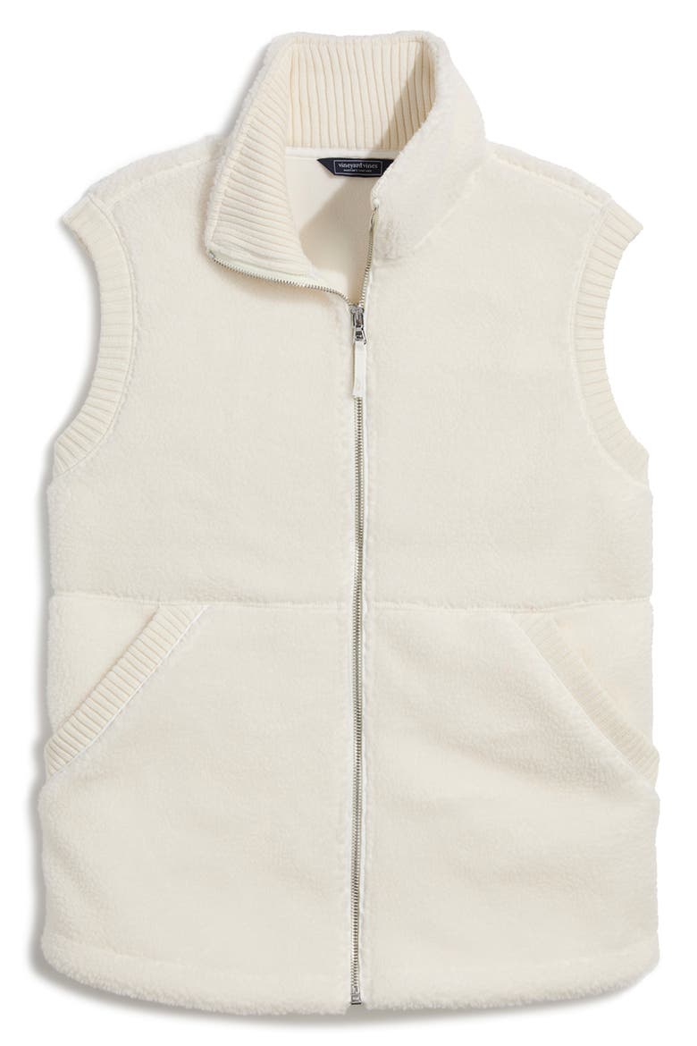 High Pile Fleece Vest, Main, color, MARSHMALLOW