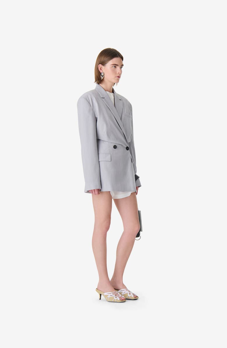 IRO Sunrise Double-Breasted Blazer, Alternate, color, Steel Jersey