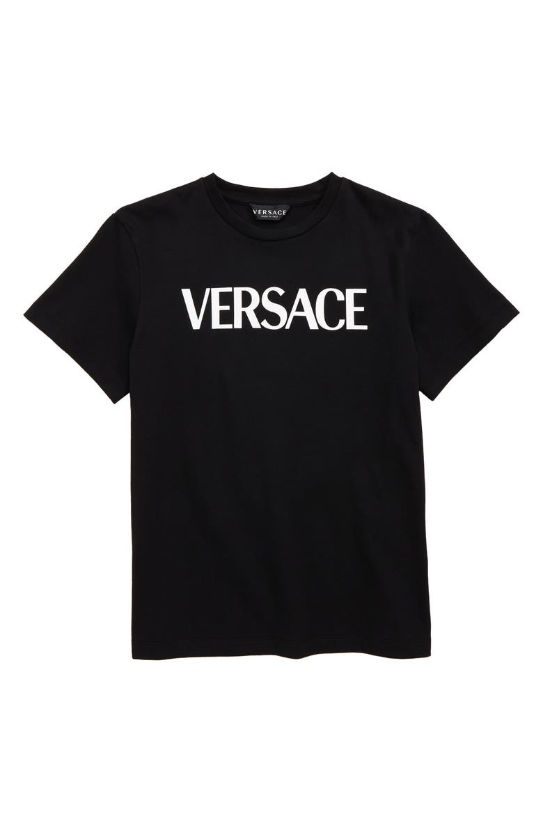 Versace Kids' Medusa Smiley Logo Cotton Graphic Tee, Main, color, 