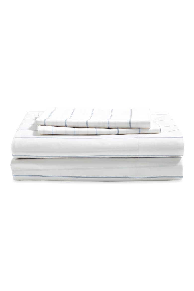 Stripe 220 Thread Count Sheet Set, Alternate, color, BLUE