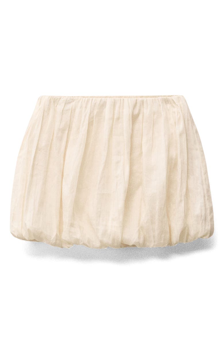 MANGO Balloon Effect Miniskirt, Alternate, color, Ecru