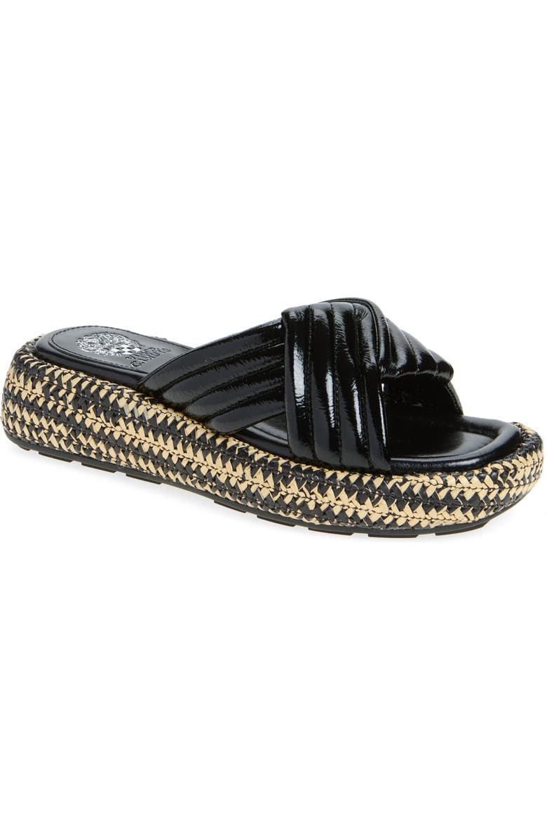 Vince Camuto Luesda Platform Slide Sandal, Main, color, Jet Black/ Bk