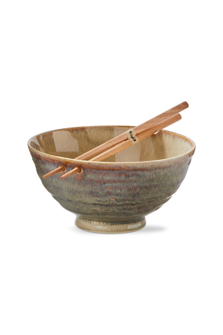 Akira Noodle Bowl S/2 Taupe Taupe Stoneware Everyday, Main, color, Brown