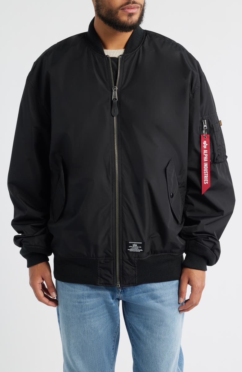 Alpha Industries L-2B Oversize Flight Jacket, Alternate, color, Black