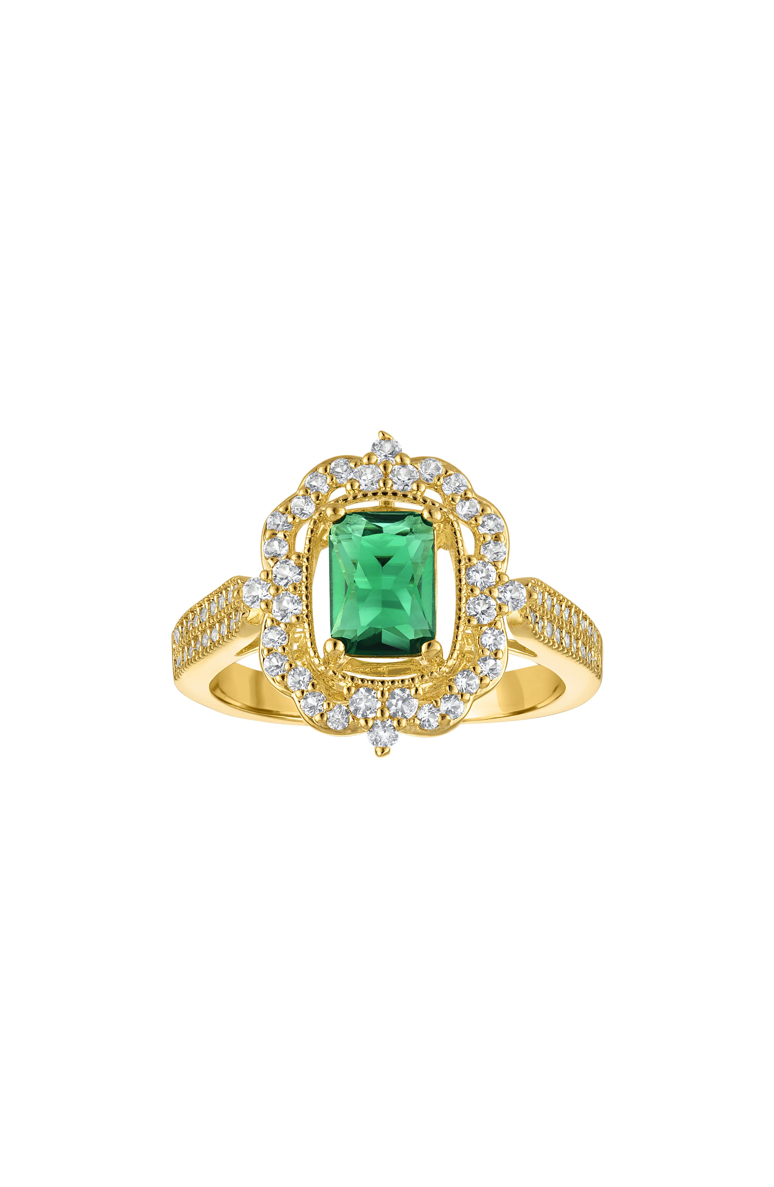 Emerald Cut Faux Stone Statement Ring