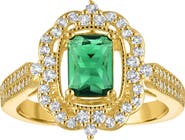 FZN Emerald Cut Faux Stone Statement Ring
