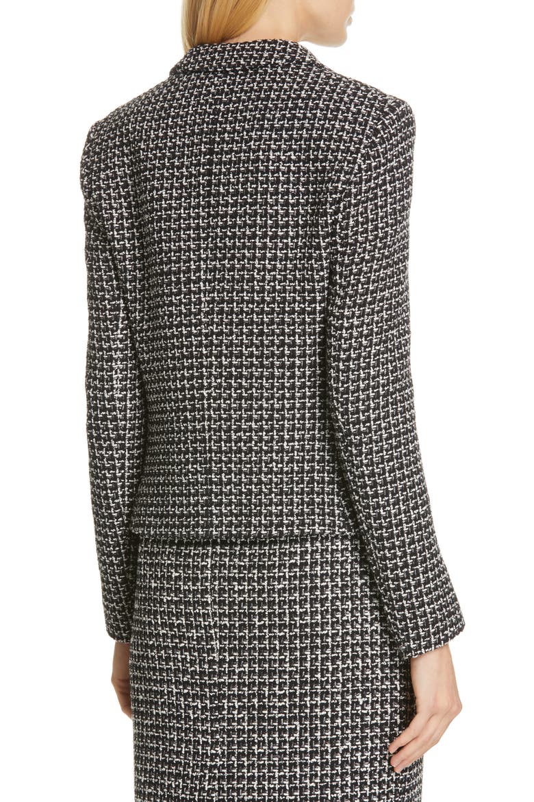 Jomanda Tweed Suit Jacket, Alternate, color, BLACK FANTASY