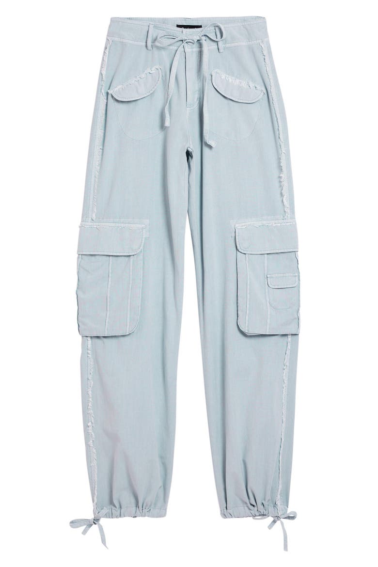 Frayed Cargo Pants, Alternate, color, LIGHT BLUE