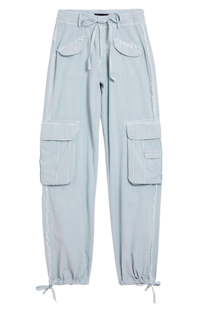Desigual Frayed Cargo Pants, Alternate, color, Light Blue