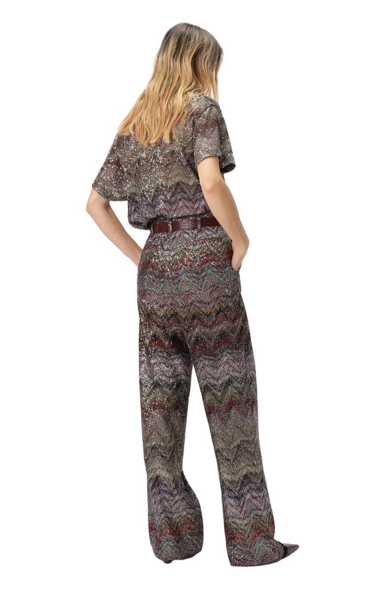 Missoni Wide Leg Pants With Zigzag Pattern, Alternate, color, Multicoloured
