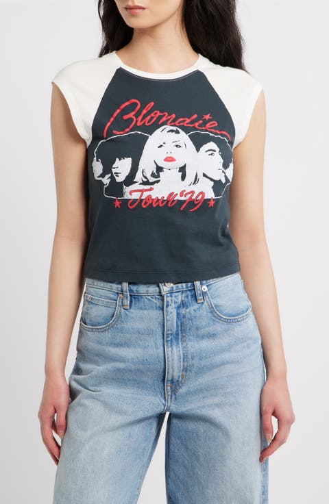 Blondie Tour 79 Graphic Raglan Tank