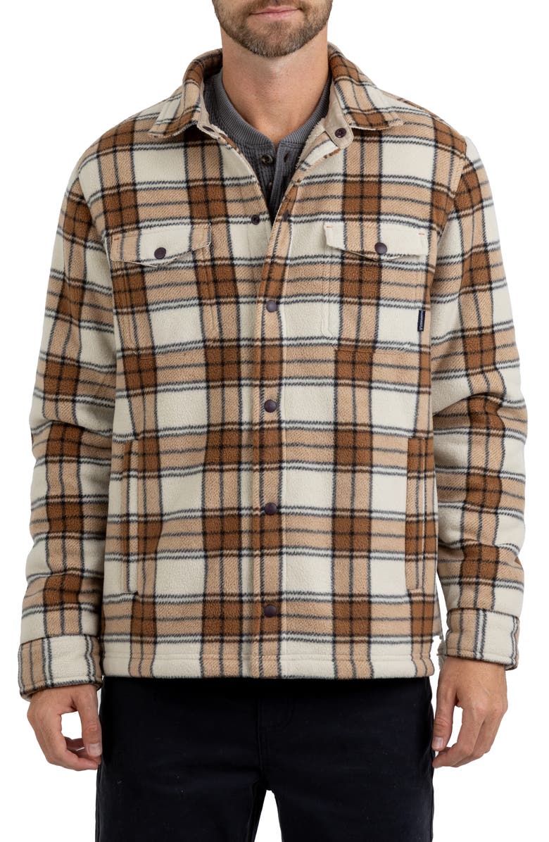 Rainforest Edgewood Bonded Fleece Shirt Jacket, Main, color, 