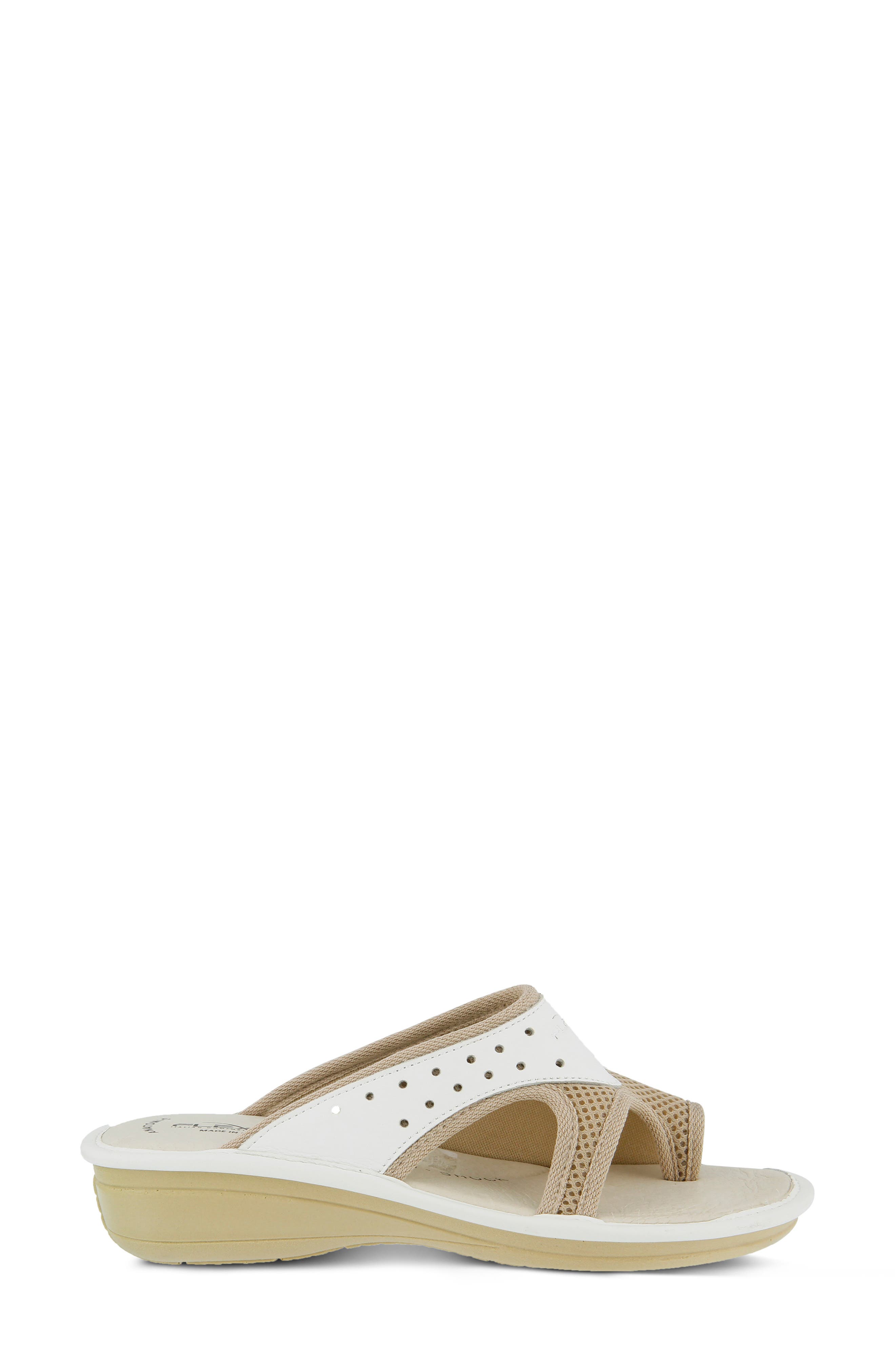 Pascalle Slide Sandal, Alternate, color, WHITE FABRIC