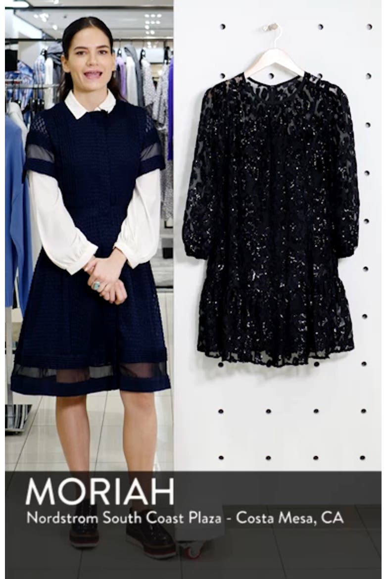 Leopard Flutter Hem Burnout Velvet Dress video
