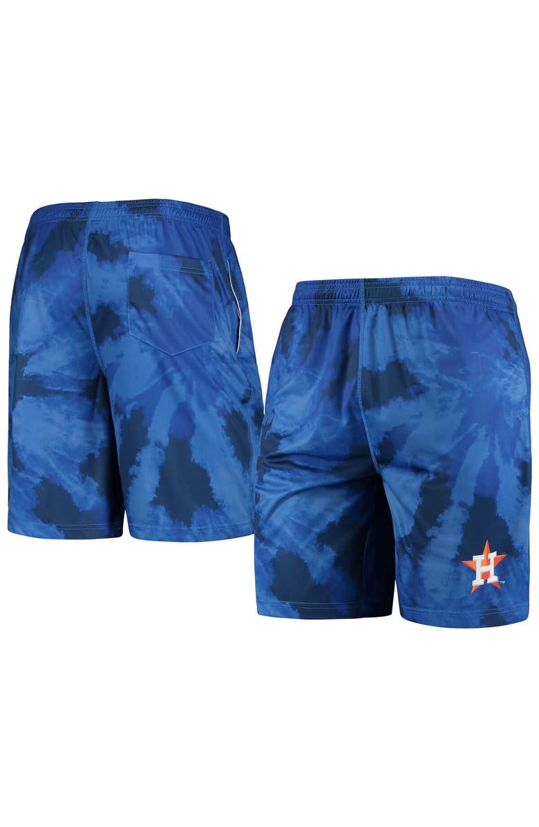 FOCO Men's FOCO Navy Houston Astros Tie-Dye Training Shorts, Main, color, Navy