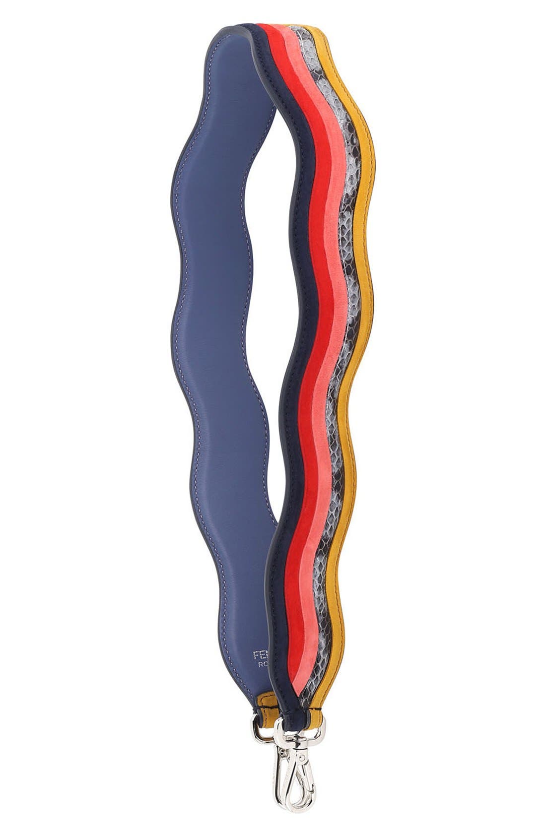 Fendi Strap You Multi Wave Leather Guitar Bag Strap, Main, color, 