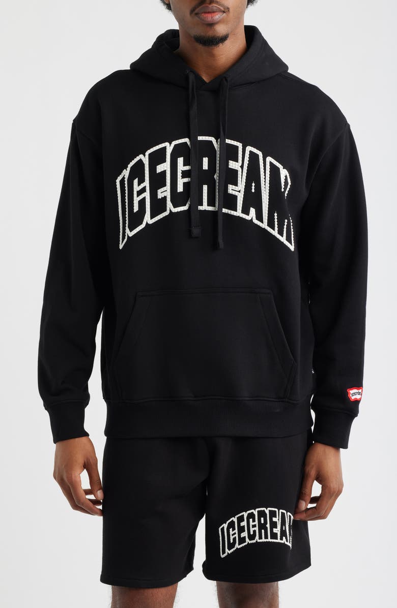 ICECREAM Soda Pop Graphic Hoodie, Main, color, Black