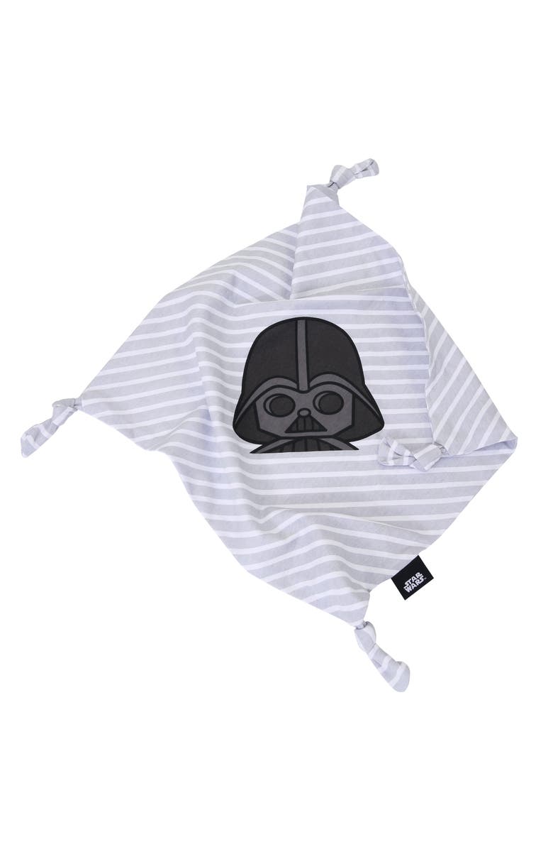 Lambs & Ivy Star Wars Darth Vader Gray Cotton Jersey Security Blanket/Lovey, Alternate, color, Gray