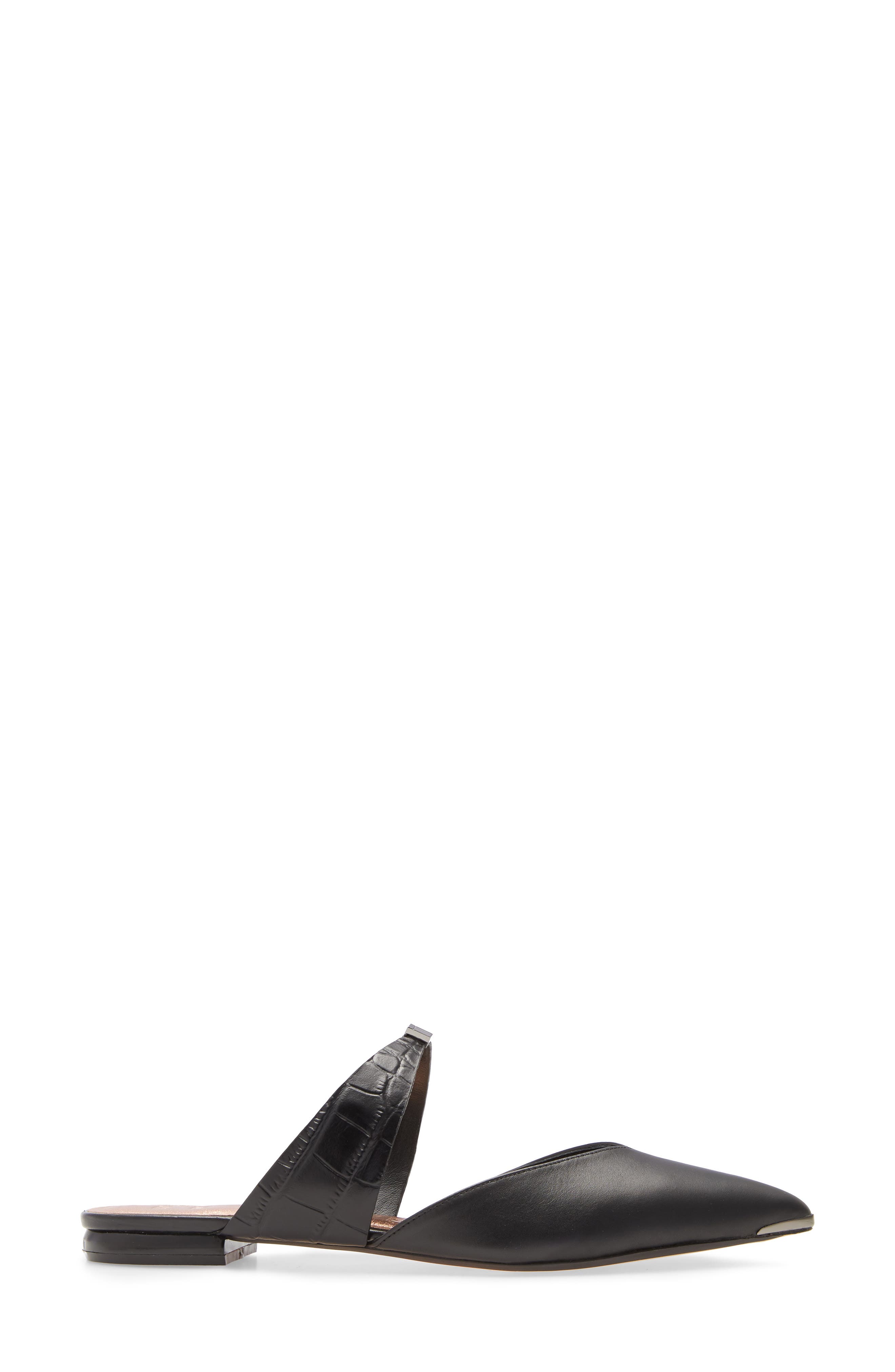 Orlya Pointed Toe Mule, Alternate, color, BLACK LEATHER