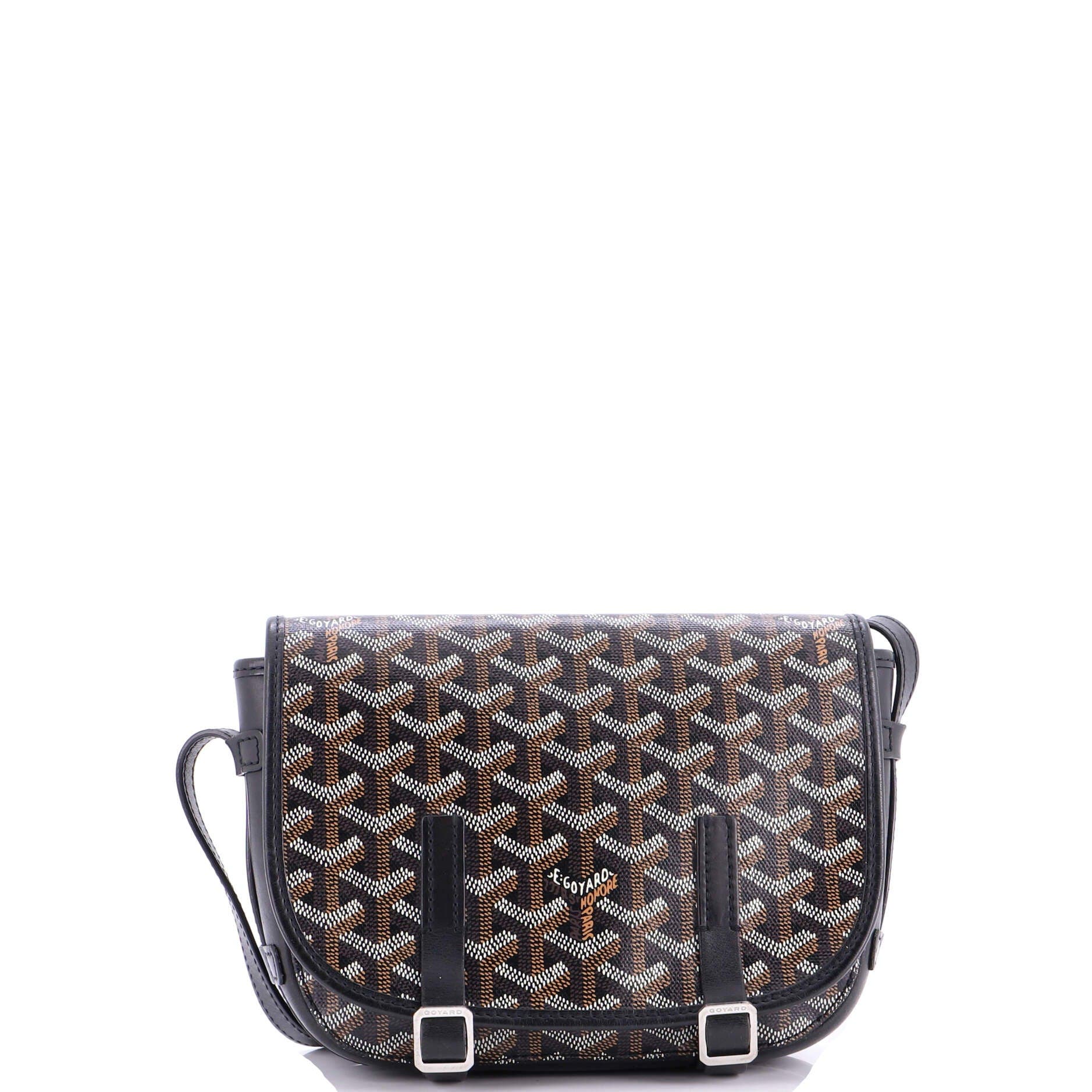 Pre-Owned Goyard Belvedere Messenger Bag Coated Canvas PM, Main, color, 