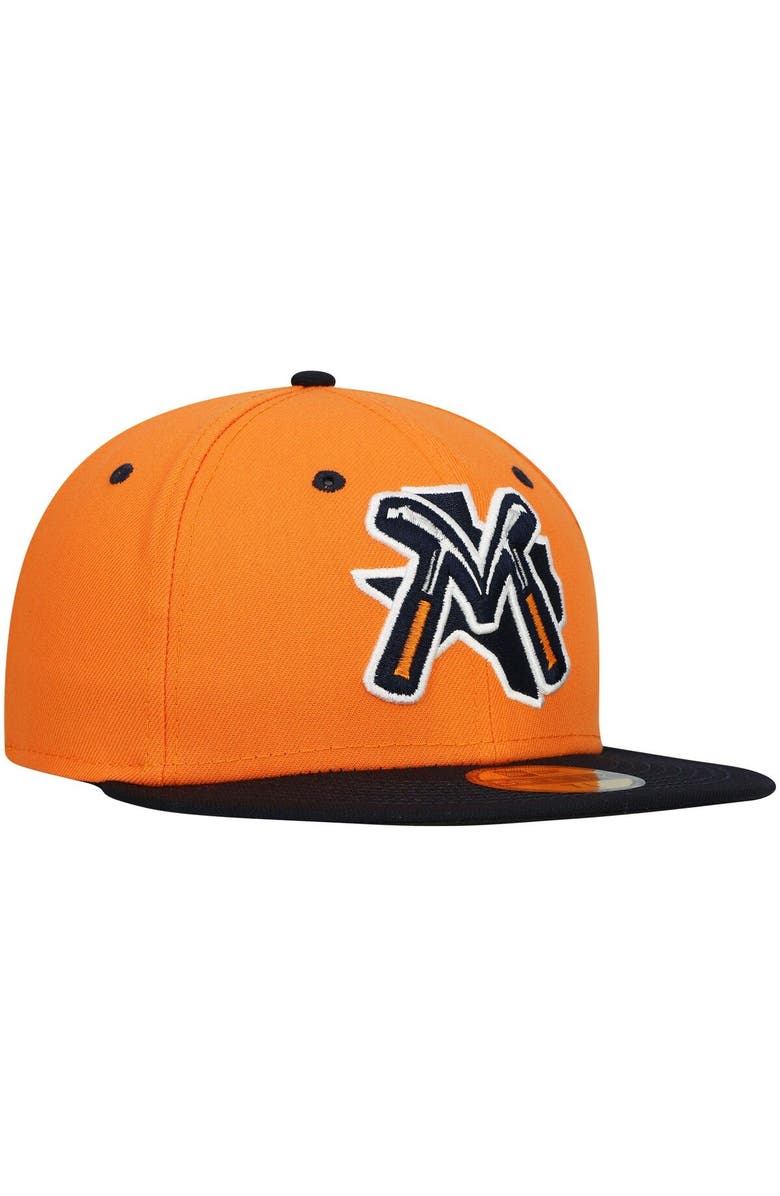 New Era Men's New Era Orange Midland Rockhounds Authentic Collection Road 59FIFTY Fitted Hat, Alternate, color, 