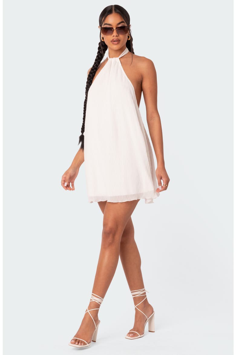 Palma Open Back Trapeze Dress, Alternate, color, WHITE