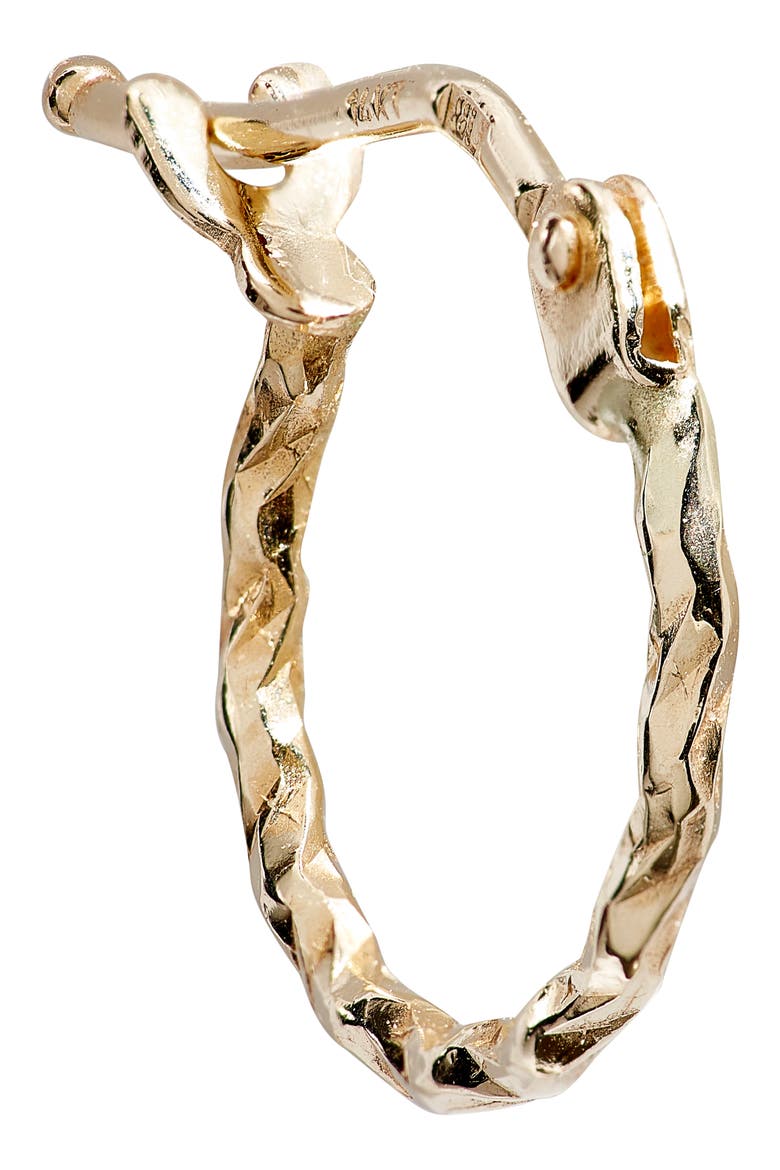 14K Gold Textured Twisted Hoop Earrings   (Nordstrom Exclusive), Alternate, color, YELLOW GOLD