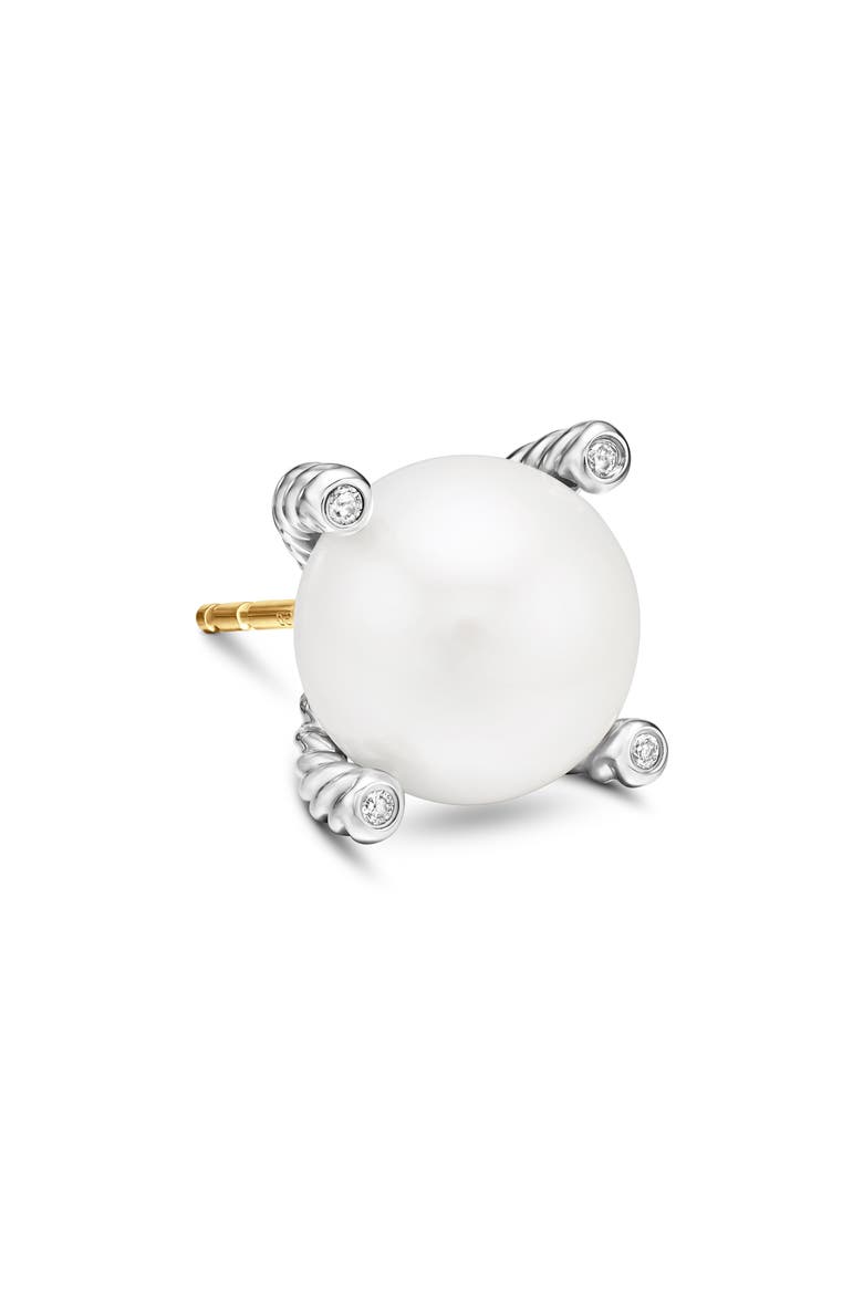 Pearl Stud Earrings, Alternate, color, SILVER PEARL