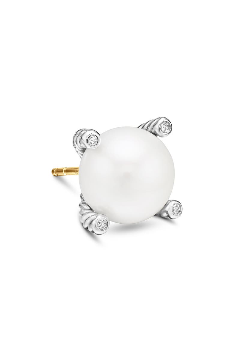 David Yurman Pearl Stud Earrings, Alternate, color, Silver Pearl