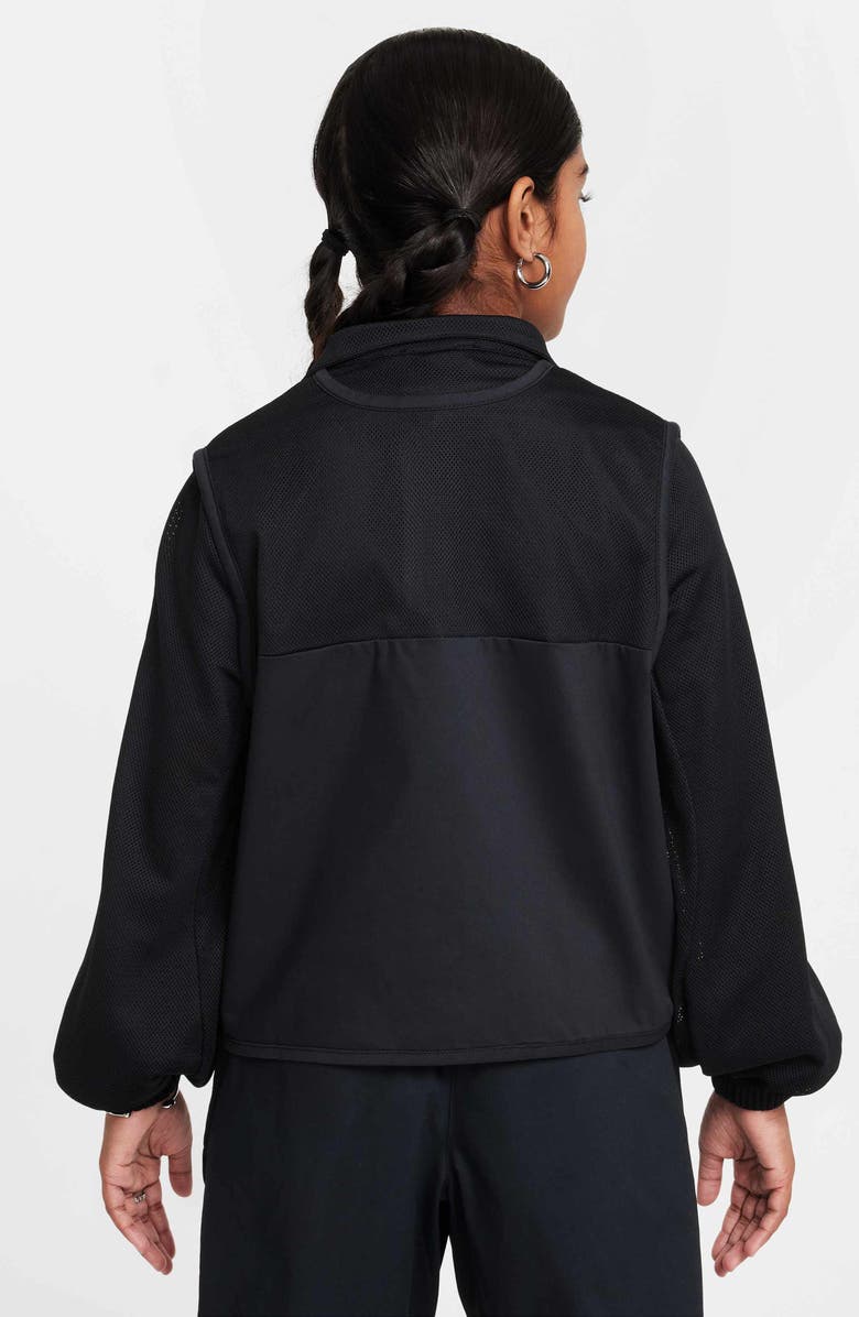 Nike Kids' Sportswear Dri-FIT Performance Zip-Up Jacket, Alternate, color, 010 Black/White