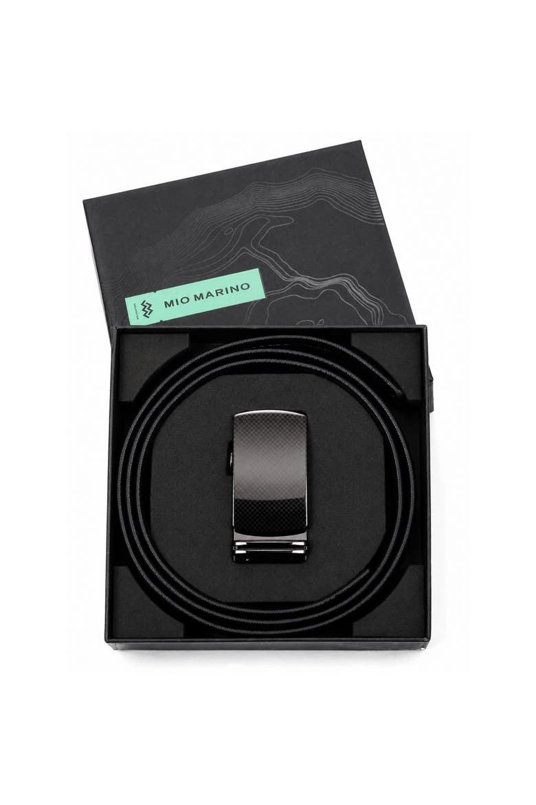 Soft-Flex Genuine Leather Ratchet Belt, Alternate, color, Obsidian