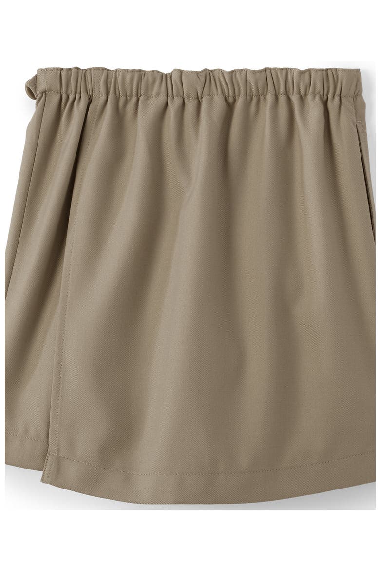 School Uniform Girls Solid A Line Tab Skort Top of Knee, Alternate, color, Khaki