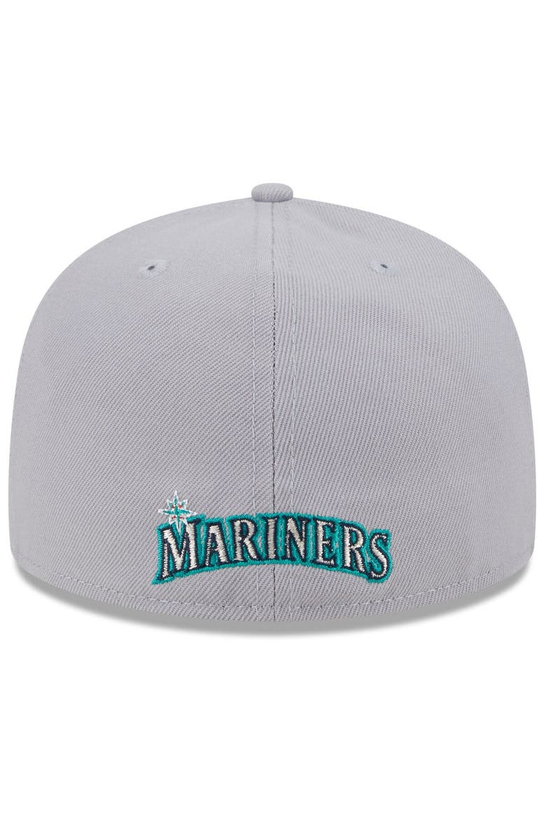 New Era Men's New Era Navy/Gray Seattle Mariners Gameday Sideswipe 59FIFTY Fitted Hat, Alternate, color, 