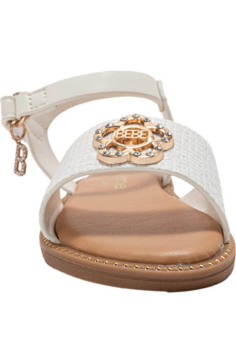bebe Kids' Blythe Sandal, Alternate, color, White