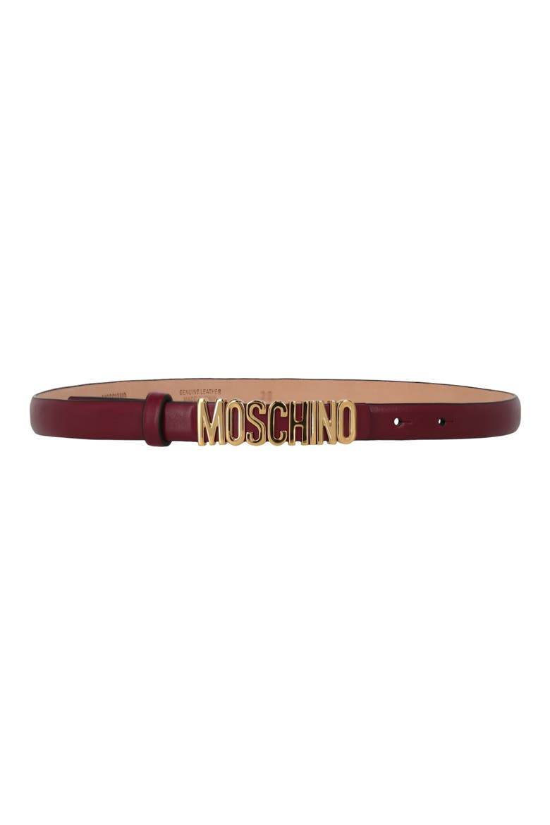 Logo Leather Belt, Alternate, color, BORDEAUX
