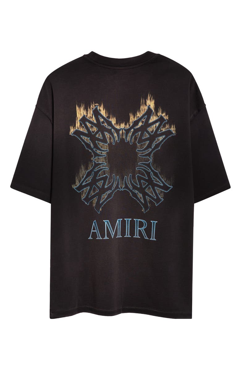 AMIRI MA Quad Flames Oversize Cotton Graphic T-Shirt, Alternate, color, Black