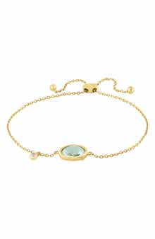 EFFY Green Amethyst & White Topaz Slider Bracelet