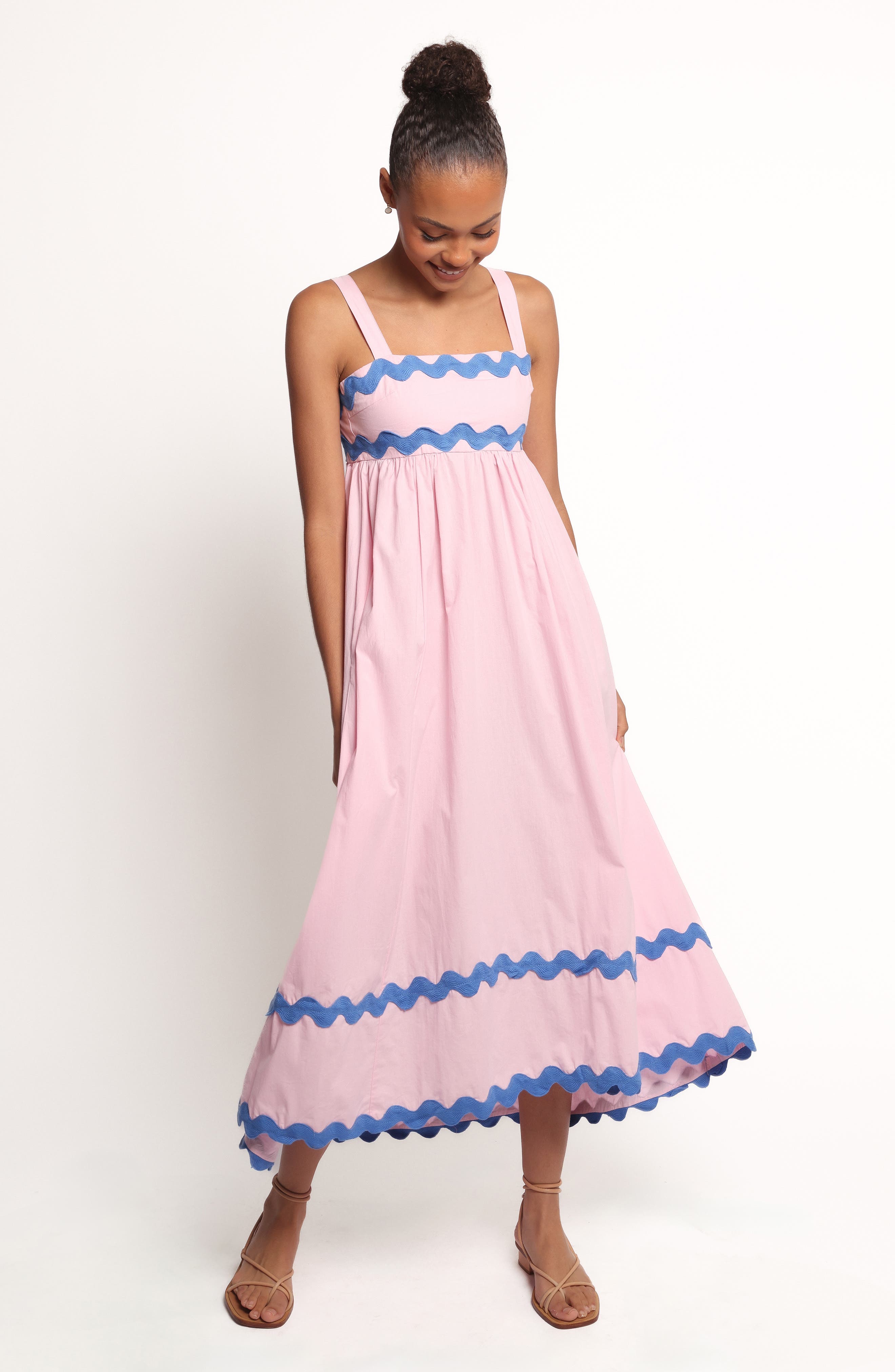 Petal & Pup Reece Rickrack Trim Midi Dress (Women) | Nordstromrack