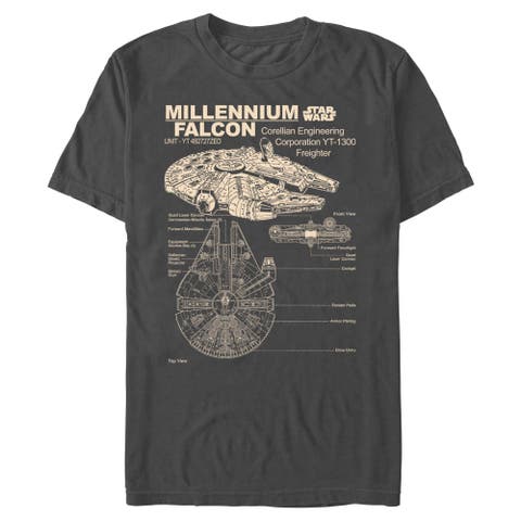 Men's Star Wars A New Hope Corellian Freighter  Graphic T-Shirt