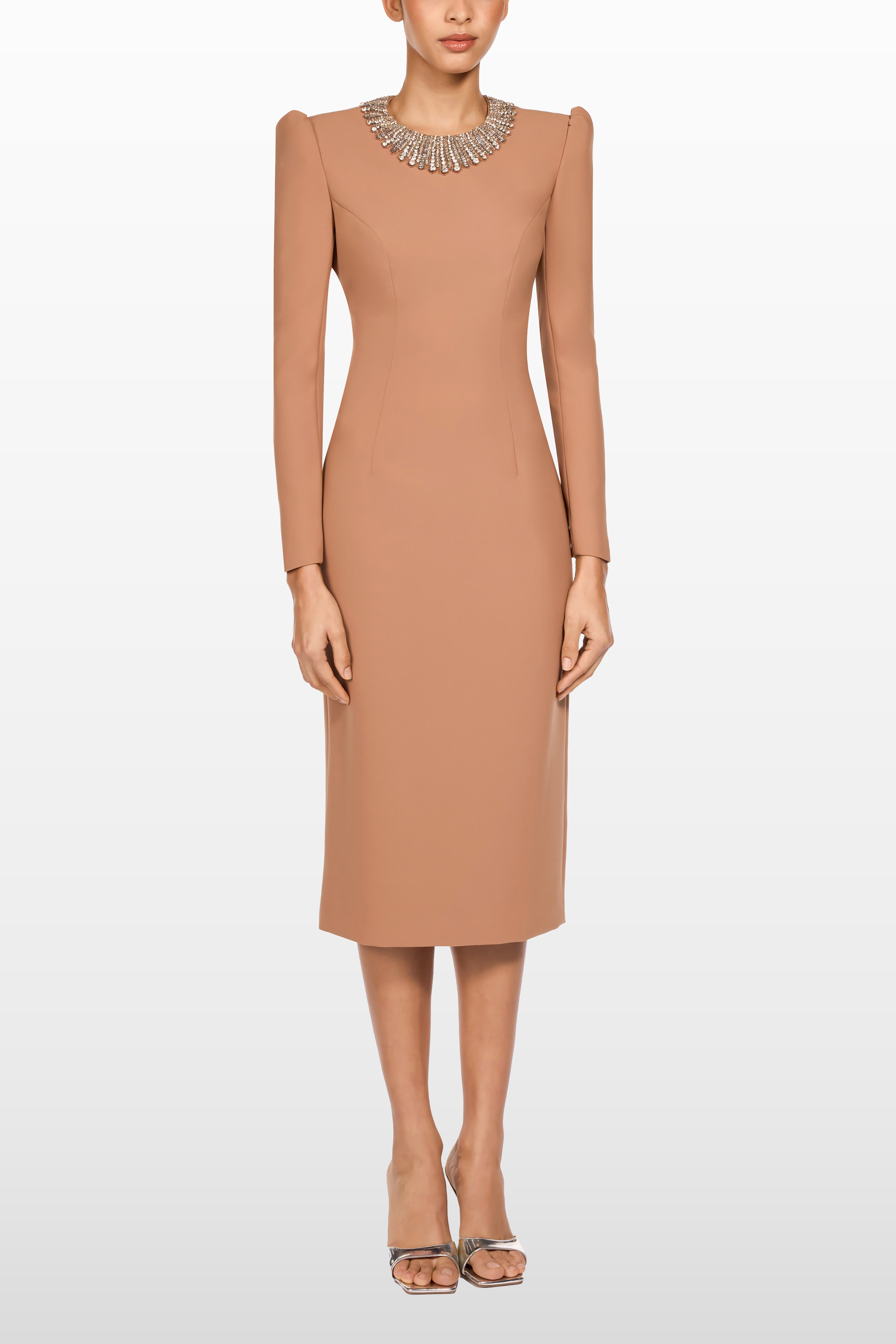 Cora Long-Sleeve Midi Dress - image 2